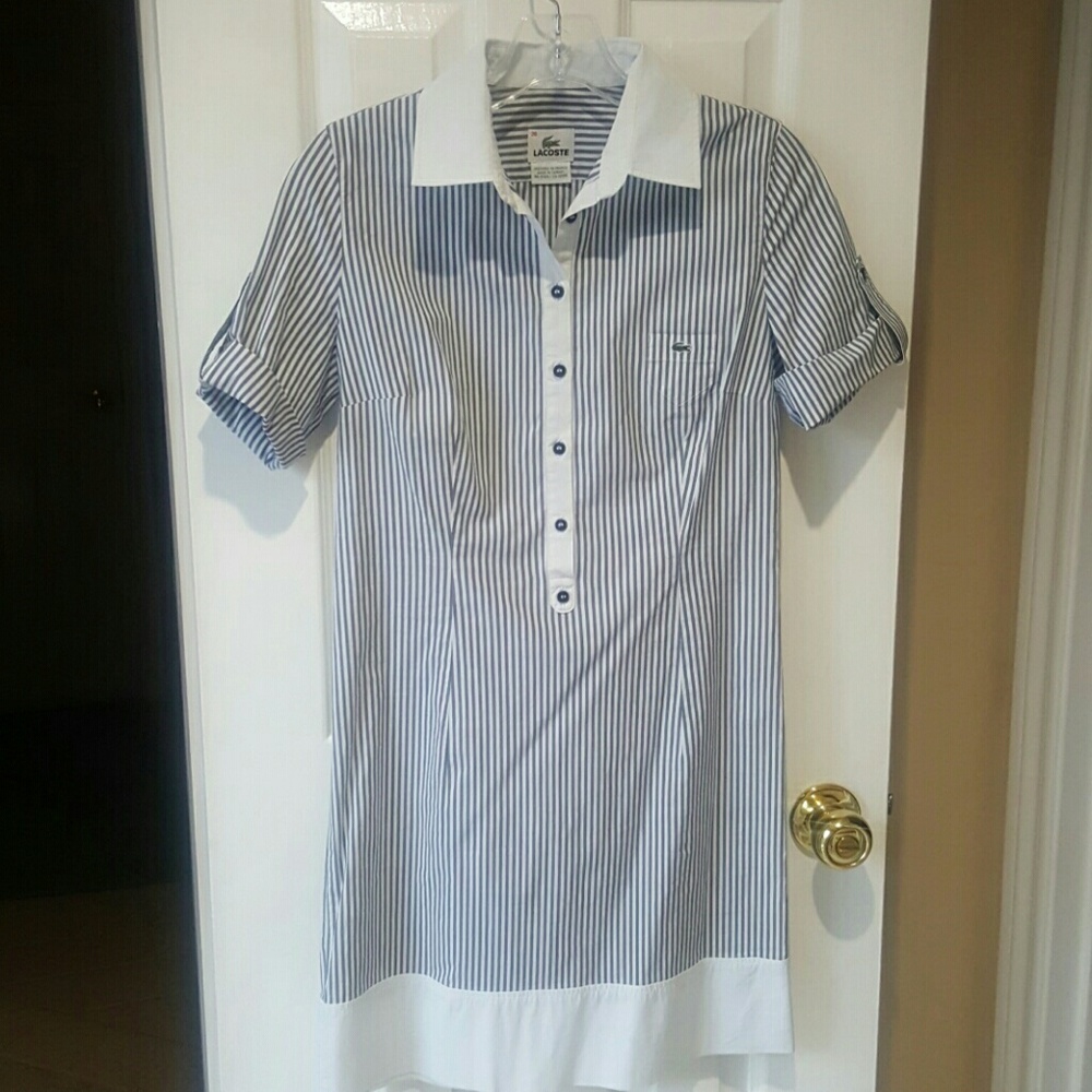 Lacoste size xs striped mini dress size 36